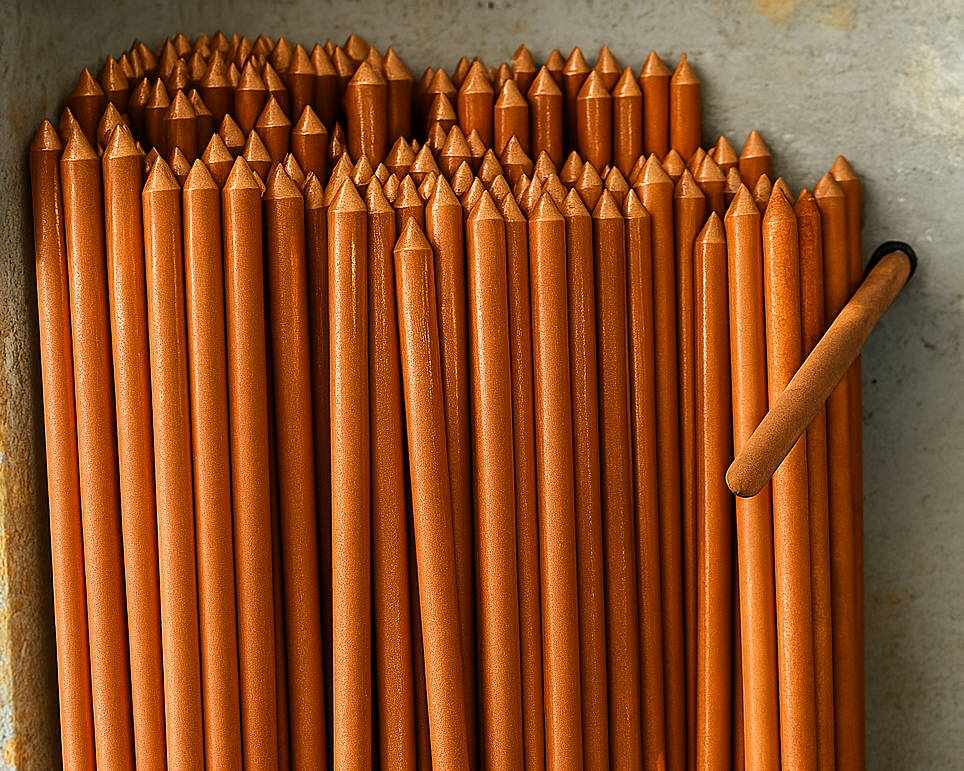 Piquet après cuivrage